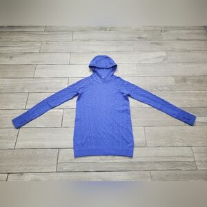 Lululemon women's blue stretch pullover rest less hoodie sweatshirt size 10